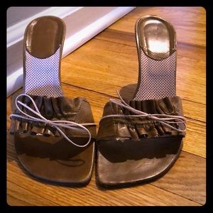 Italian heeled slides